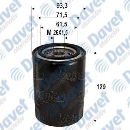 VALEO 586095 Yag Filtresi Hyundai H1. Kia Sorento >02  ####